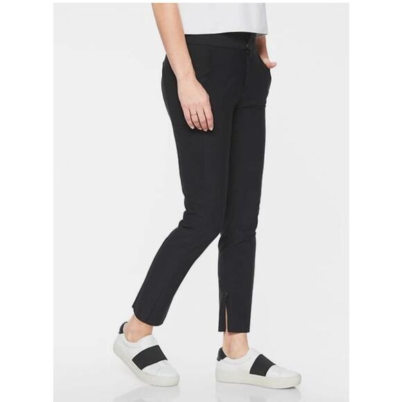 Athleta Stellar Trouser Black Ankle Pants Women's 8 Tall Stretch Travel Work - Picture 2 of 14